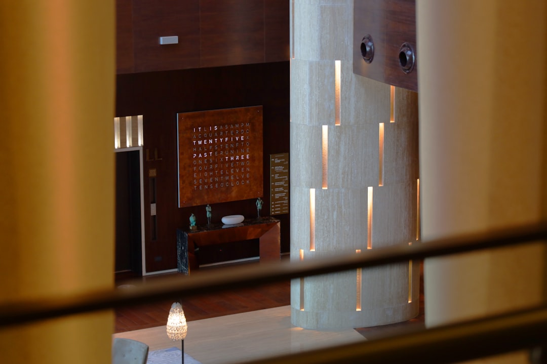 A view of a room through a mirror