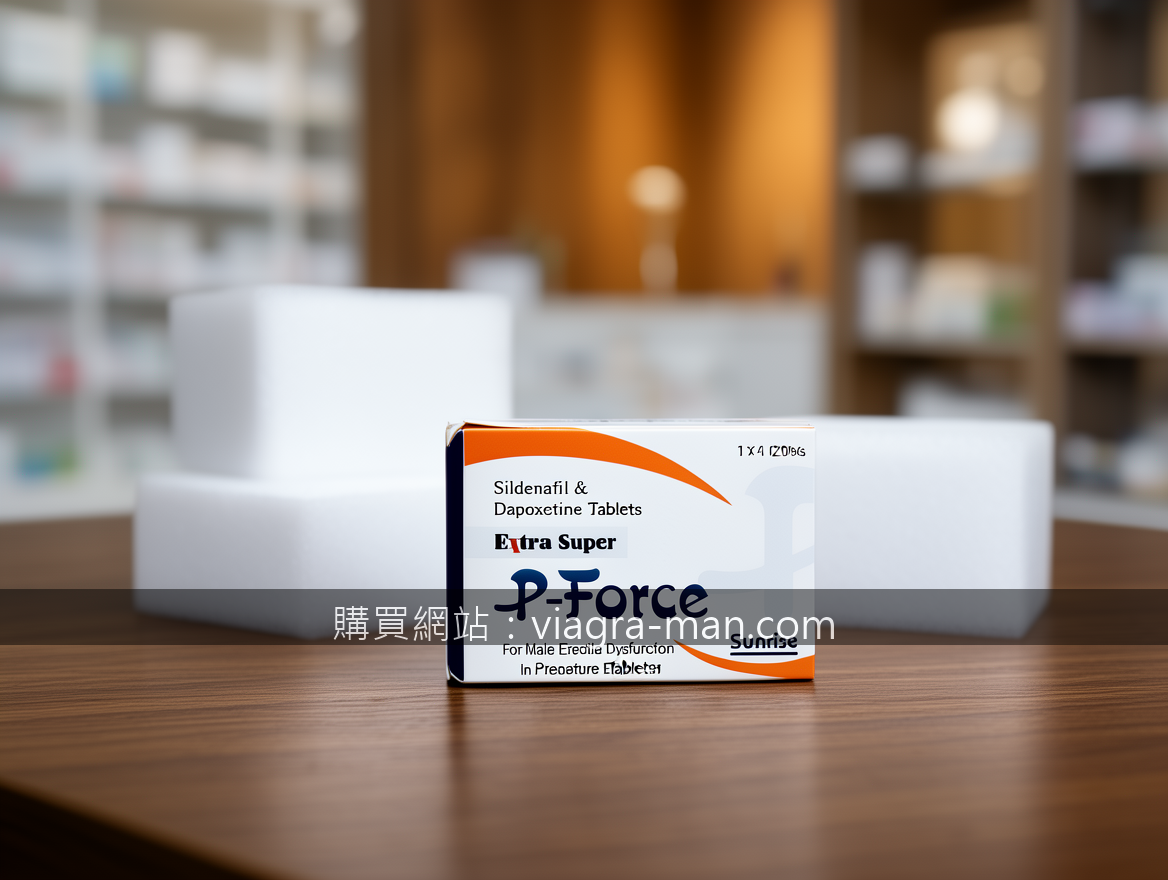 Luxury scene product photography. Place the P-Force Extra Super Sildenafil & Dap